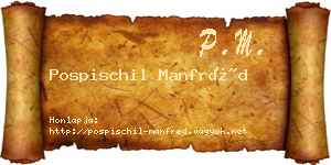 Pospischil Manfréd névjegykártya
